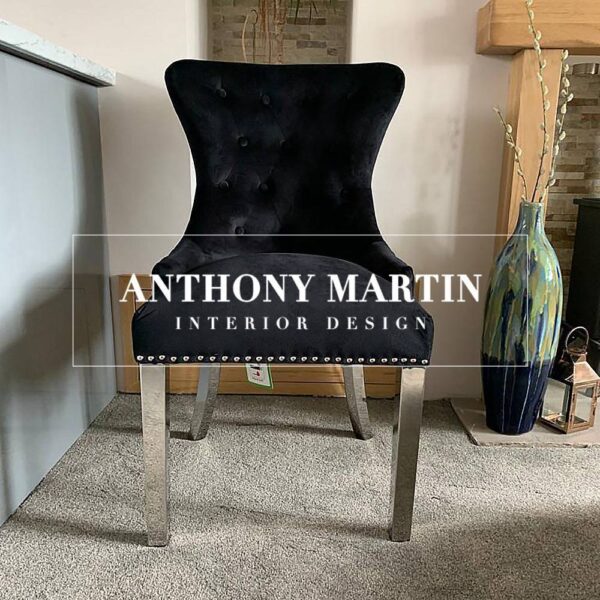 Buckingham Black Plush Chair - Image 2