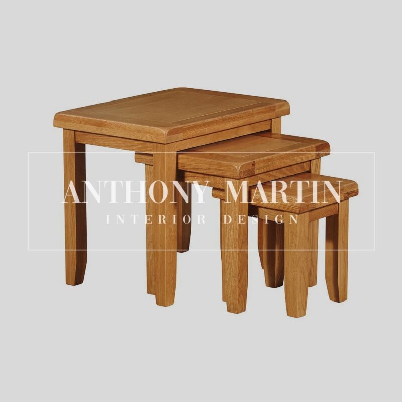 Oak 3-Table Nest