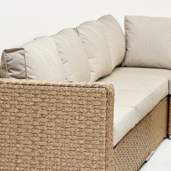 Orchid Corner Rising Dining Set, Firepit & Rain Cover in Natural - Image 15