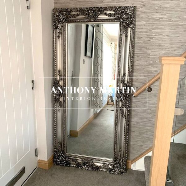 Sold Out!! Ornate Bevelled Mirror in Antique Silver