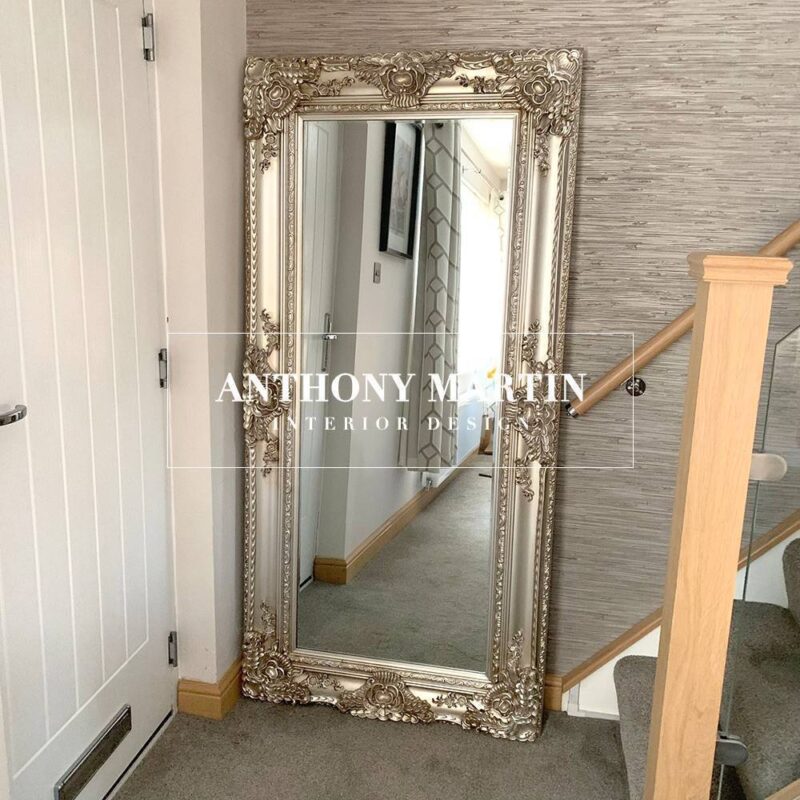 Ornate Bevelled Mirror in Champagne