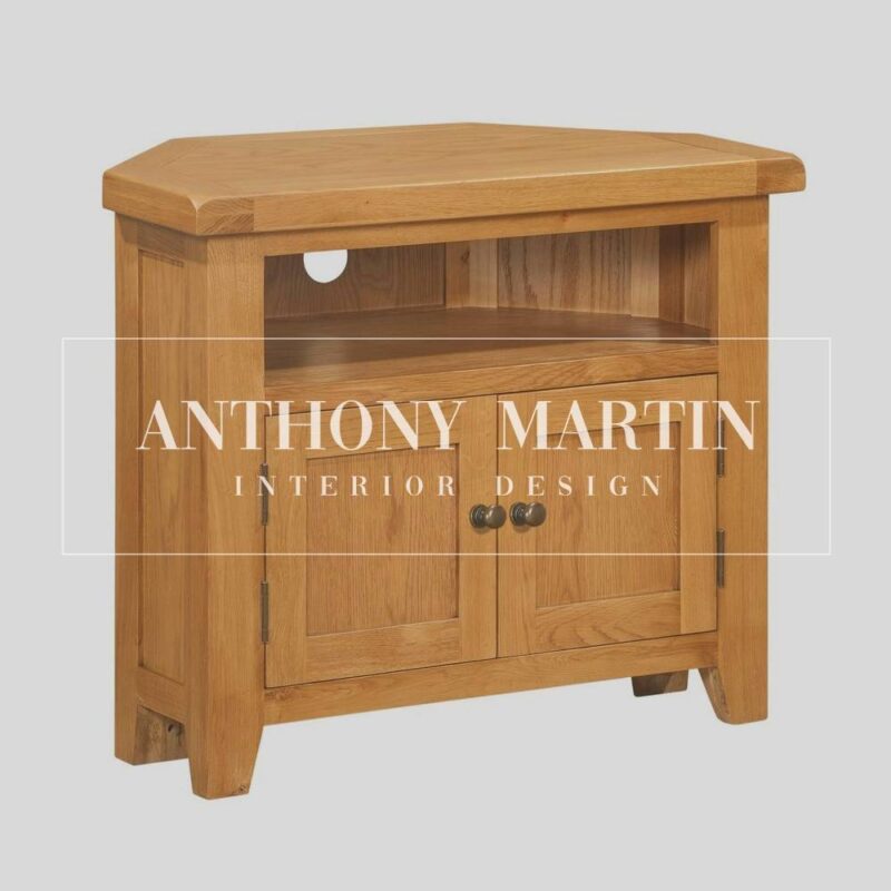 Oak Corner TV Unit