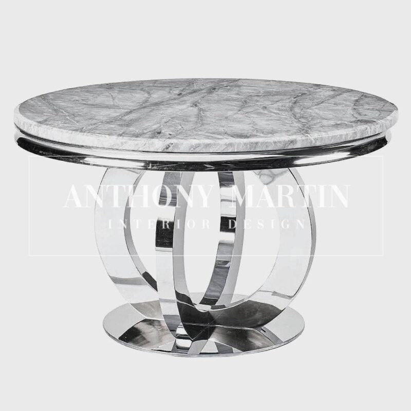 Lopez Round Marble Dining Table
