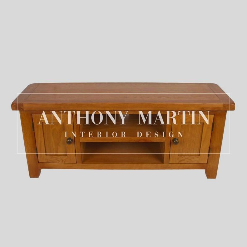 Oak Large TV Unit