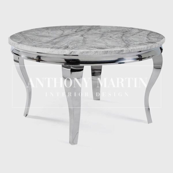 Diaz Round Marble Dining Table - Image 2