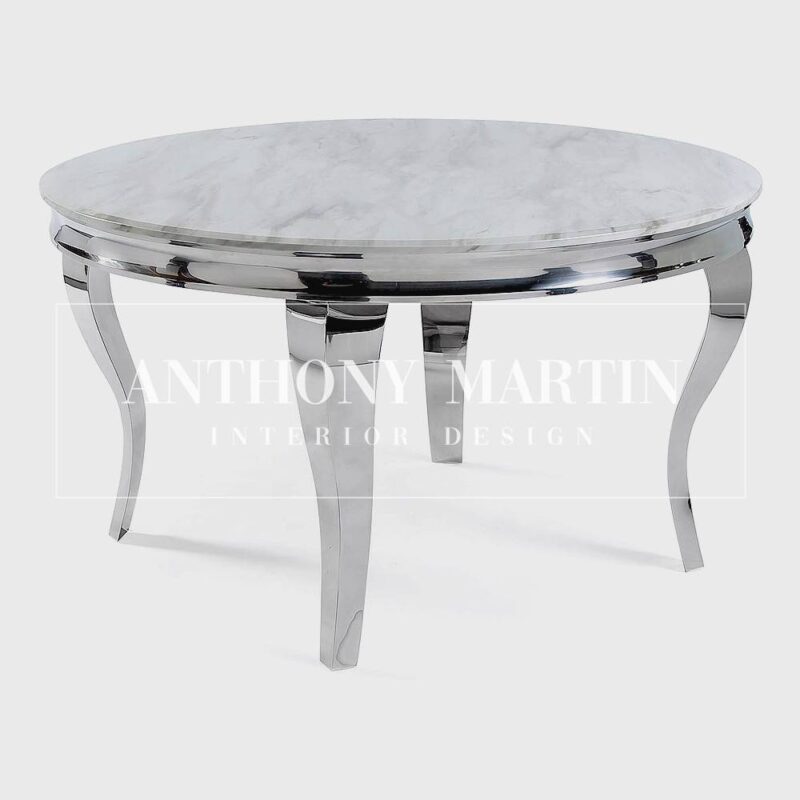 Diaz Round Marble Dining Table