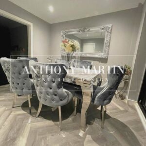 Diaz Marble Dining Table + 6 Kensington Chairs