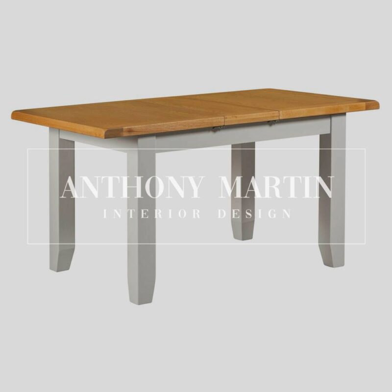 Painted Oak Small Extending Dining Table
