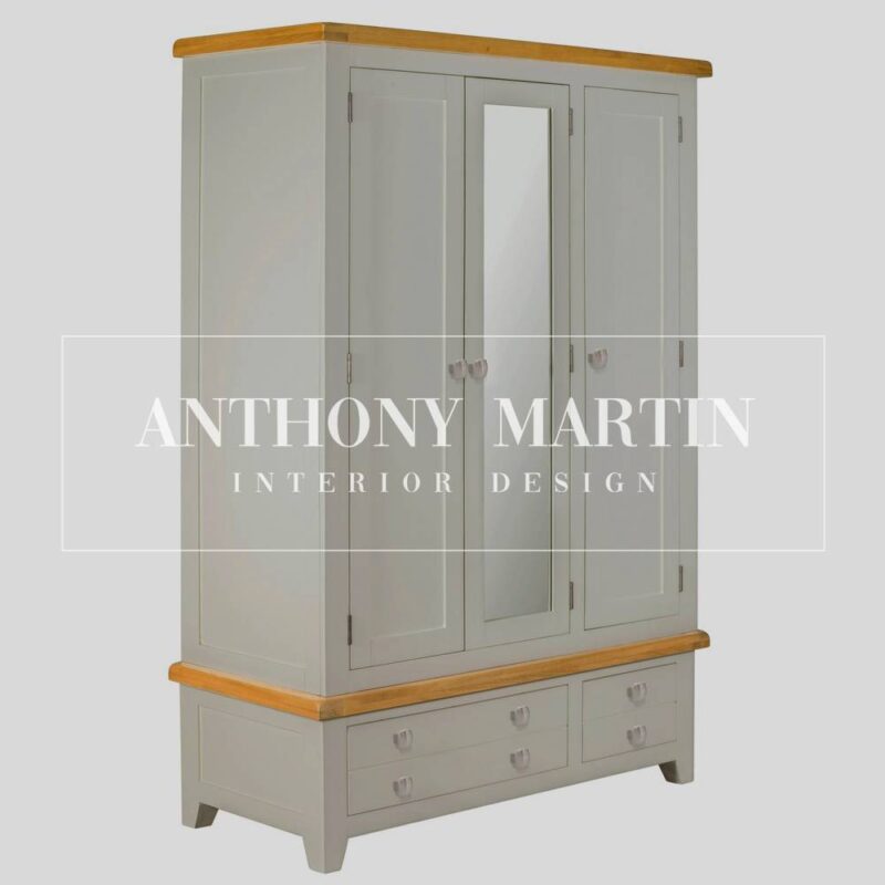 Painted Oak Large Wardrobe