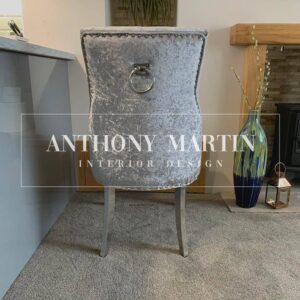 Alexandra Silver Velvet Chair