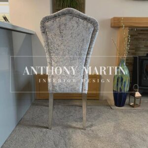 Victoria Silver Velvet Chair