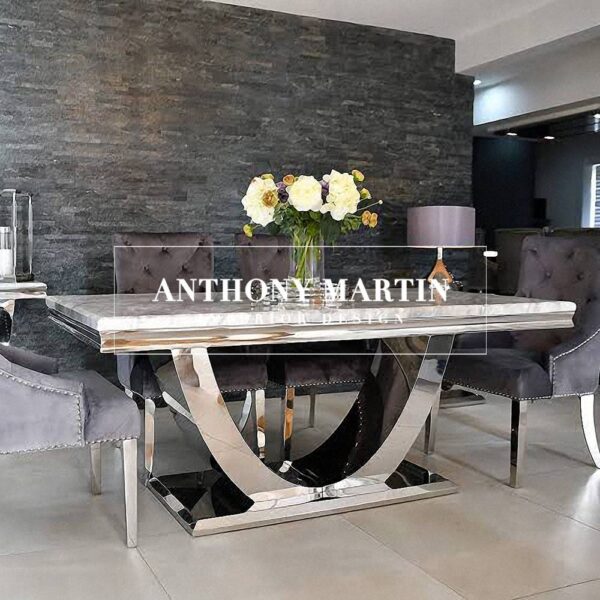 Paloma Marble Dining Table & 4 Buckingham Chairs